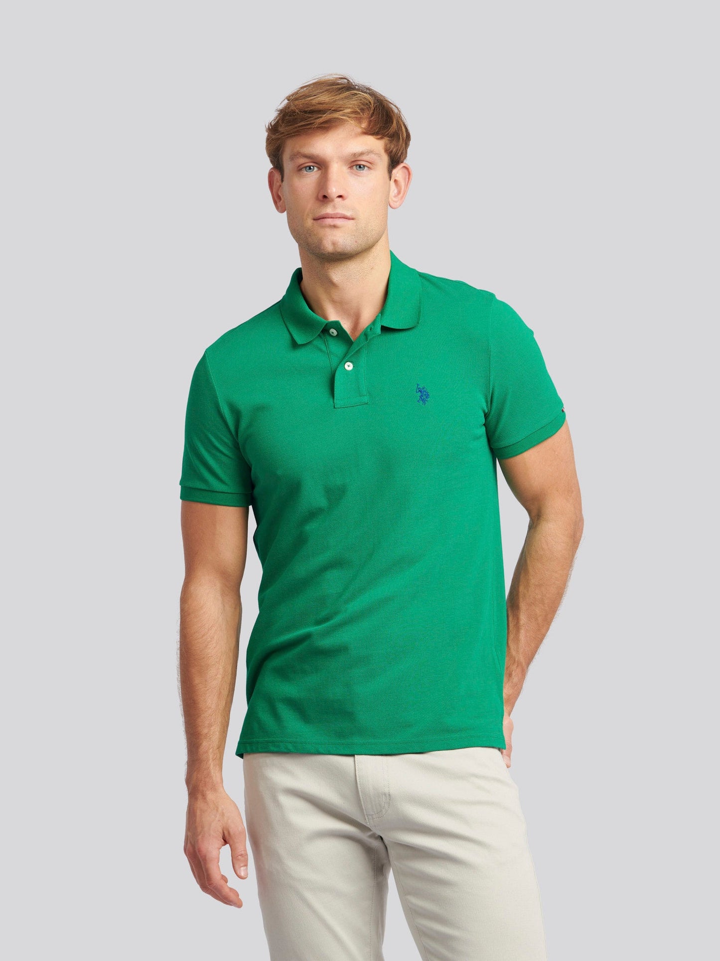 Mens Double Horsemen Polo Shirt Lush Meadow