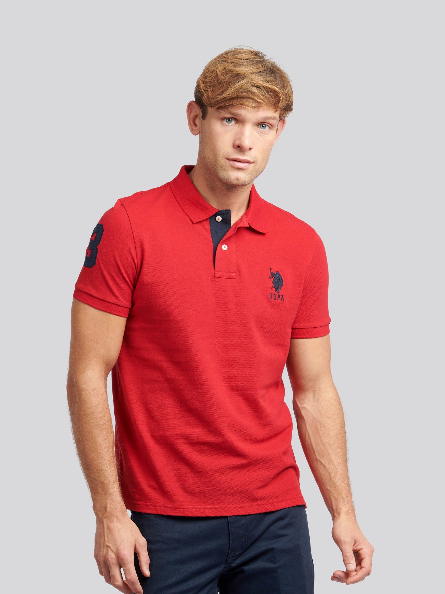 Mens Player 3 Polo Shirt Haute Red