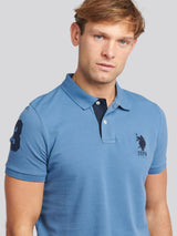 Mens Player 3 Polo Shirt Blue Horizon
