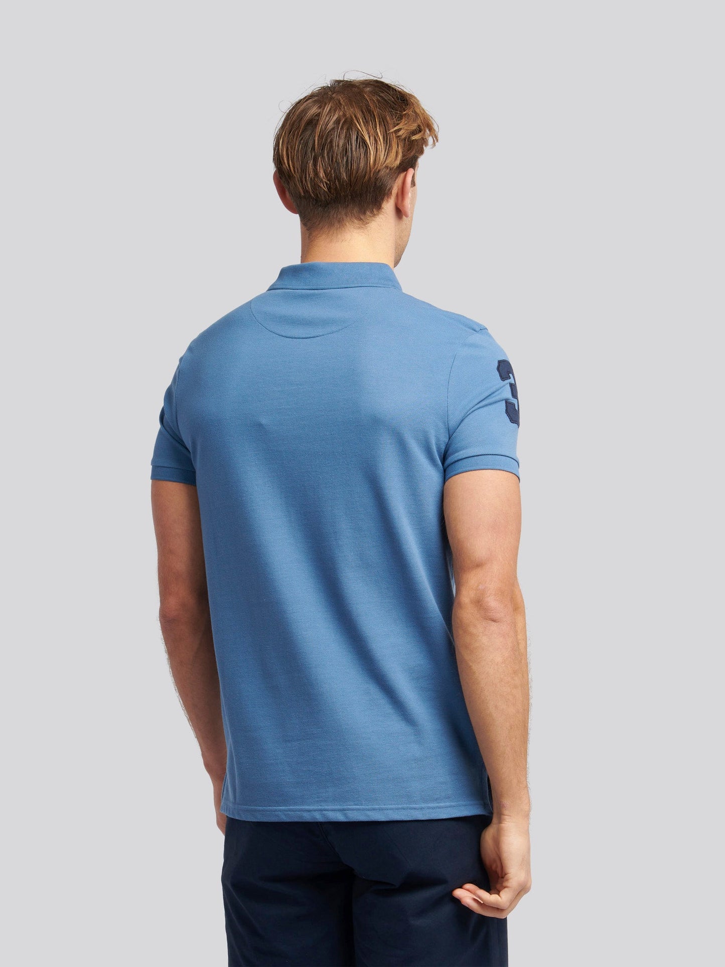 Mens Player 3 Polo Shirt Blue Horizon
