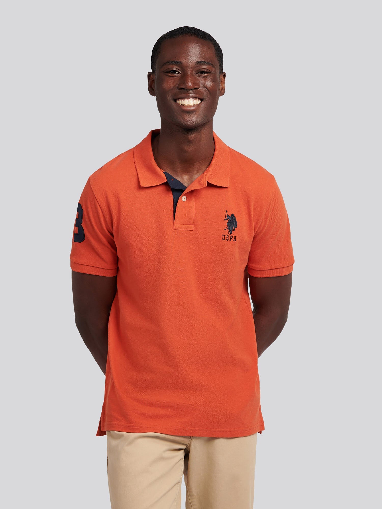 Mens Player 3 Polo Shirt Burnt Ochre