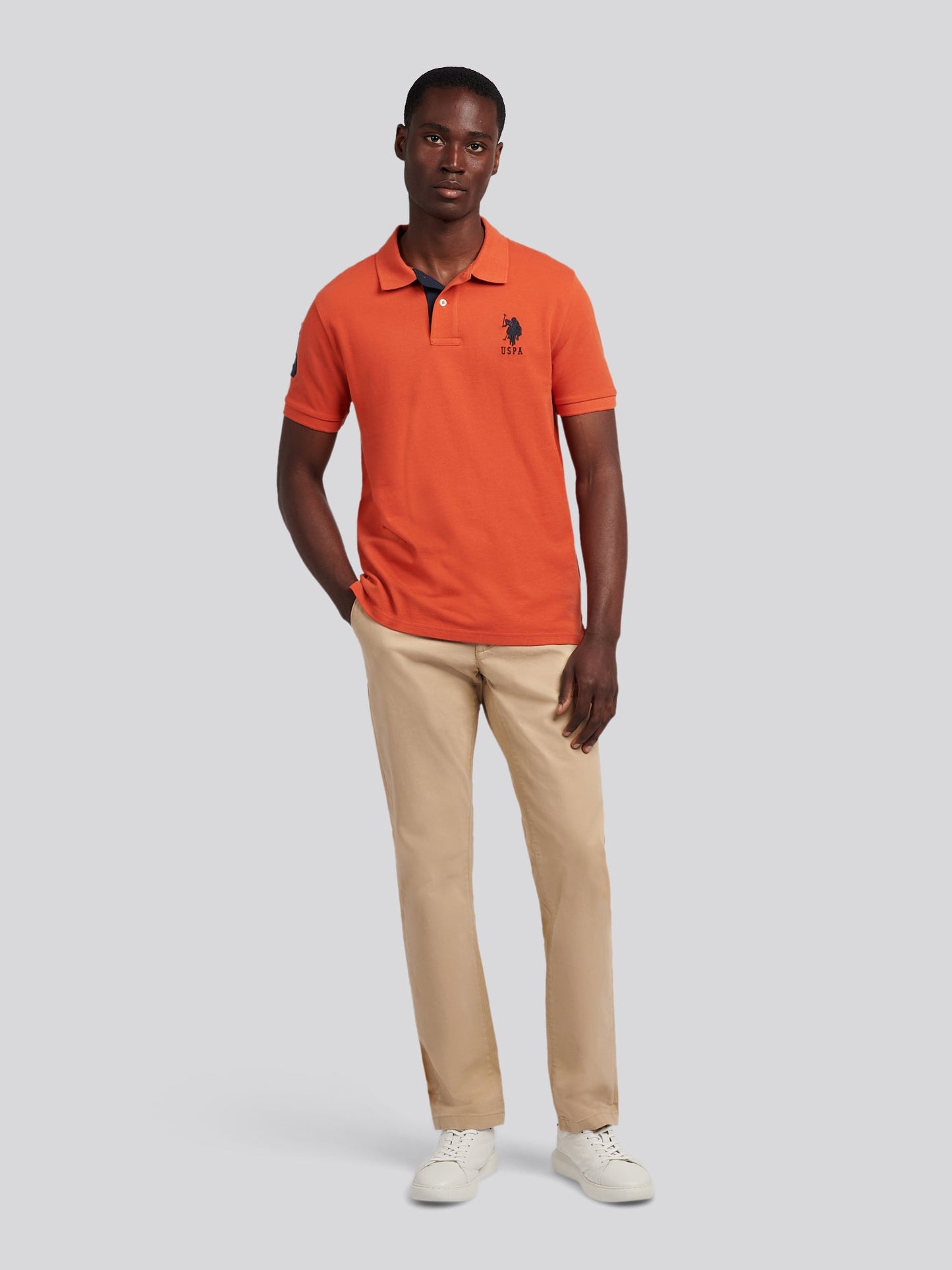 Mens Player 3 Polo Shirt Burnt Ochre