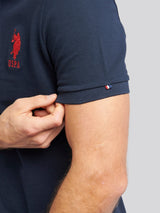 Mens Player 3 Polo Shirt Dark Sapphire Navy / Haute Red DHM