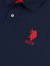 Mens Player 3 Polo Shirt Dark Sapphire Navy / Haute Red DHM