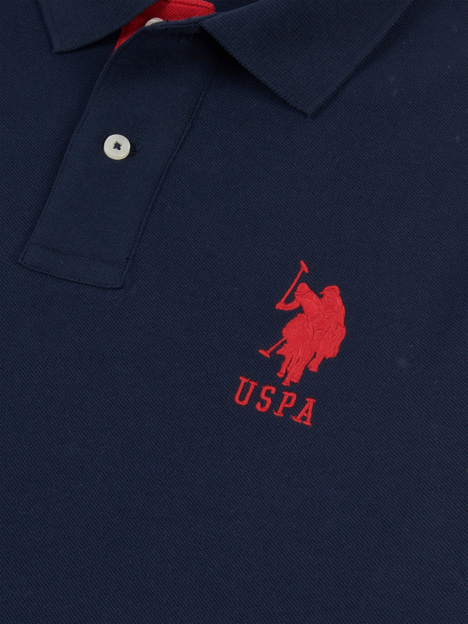 Mens Player 3 Polo Shirt Dark Sapphire Navy / Haute Red DHM
