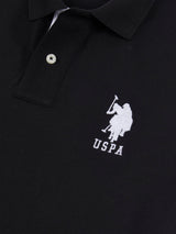 Mens Player 3 Polo Shirt Black Bright White DHM
