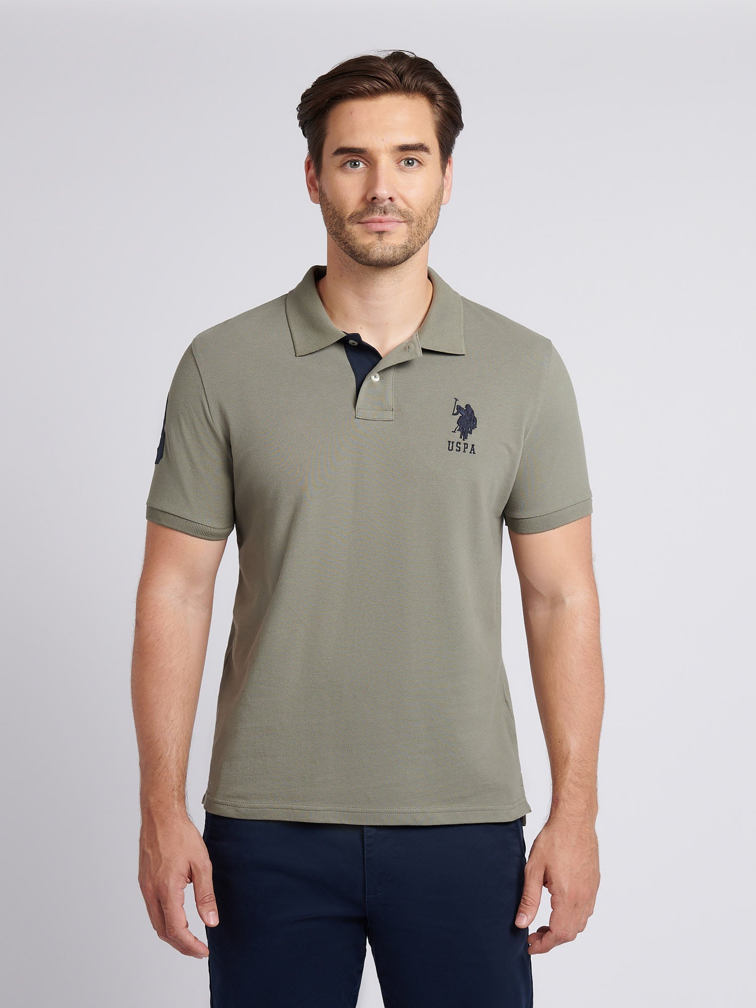 Mens Player 3 Polo Shirt Mulled Basil