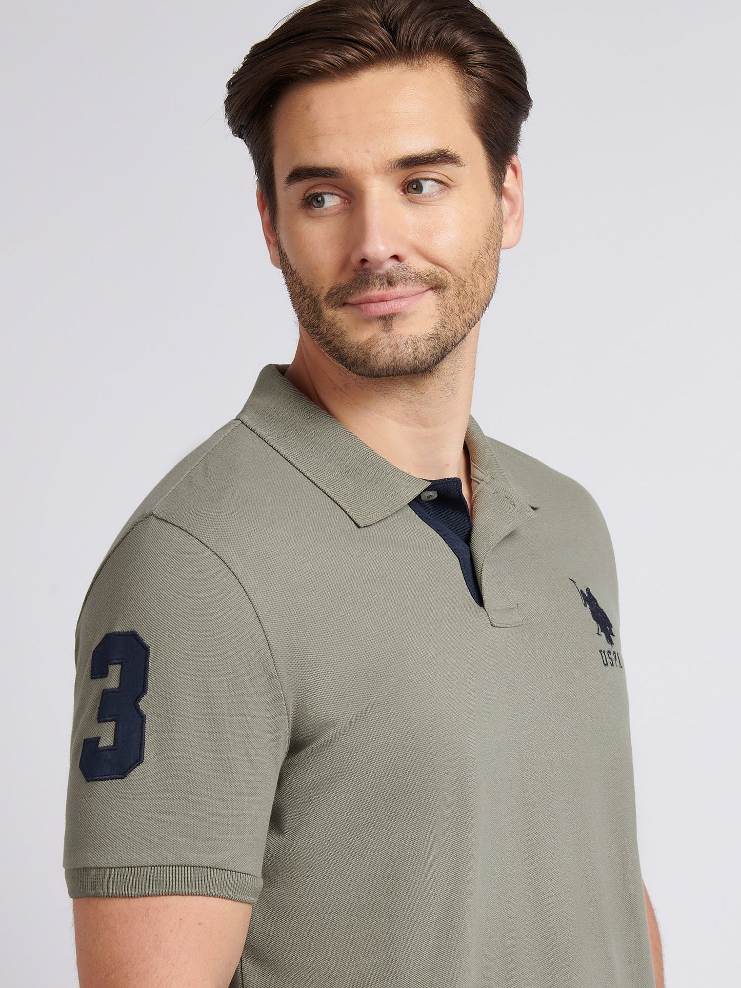 Mens Player 3 Polo Shirt Mulled Basil
