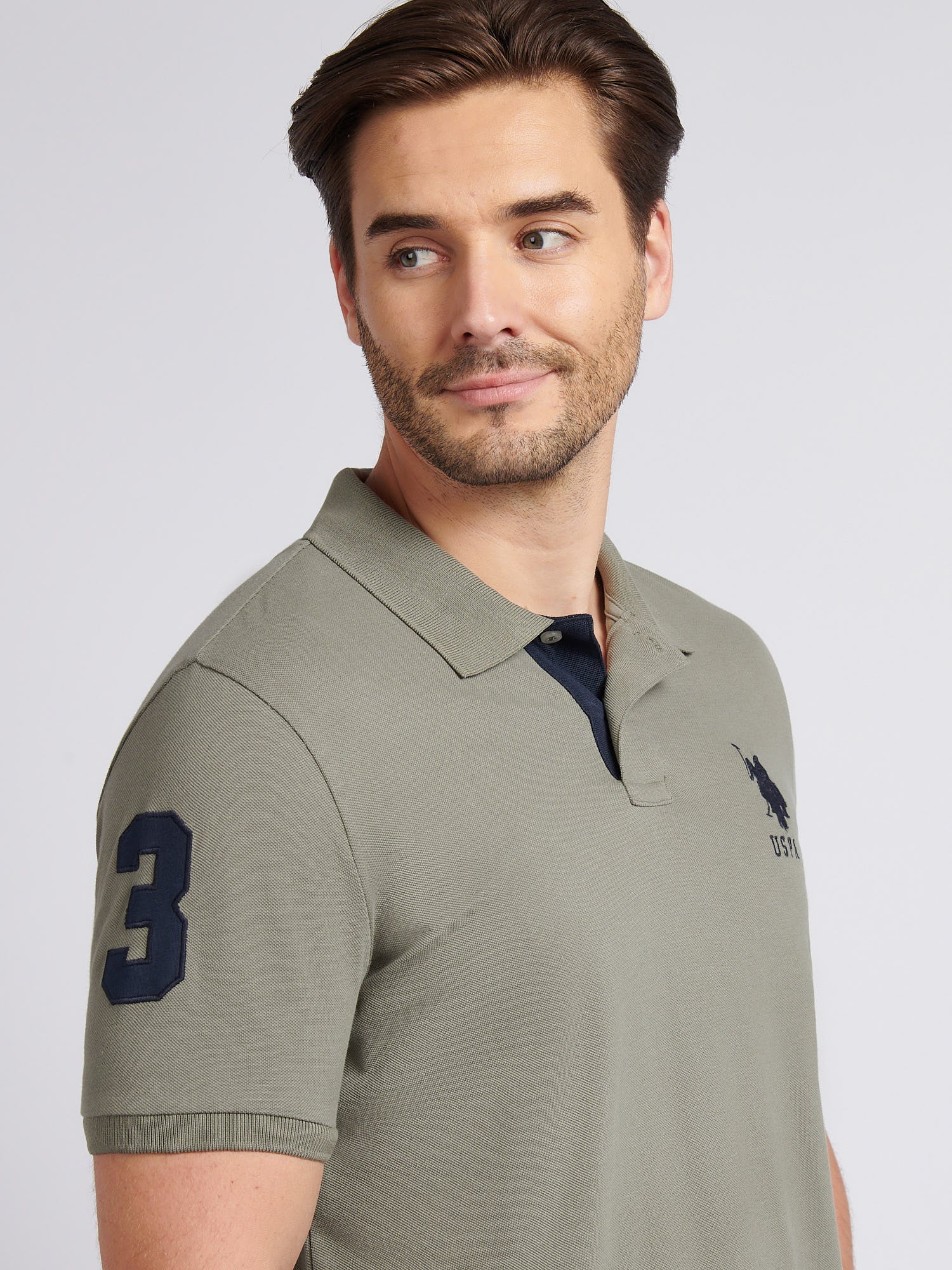 Mens Player 3 Polo Shirt Mulled Basil