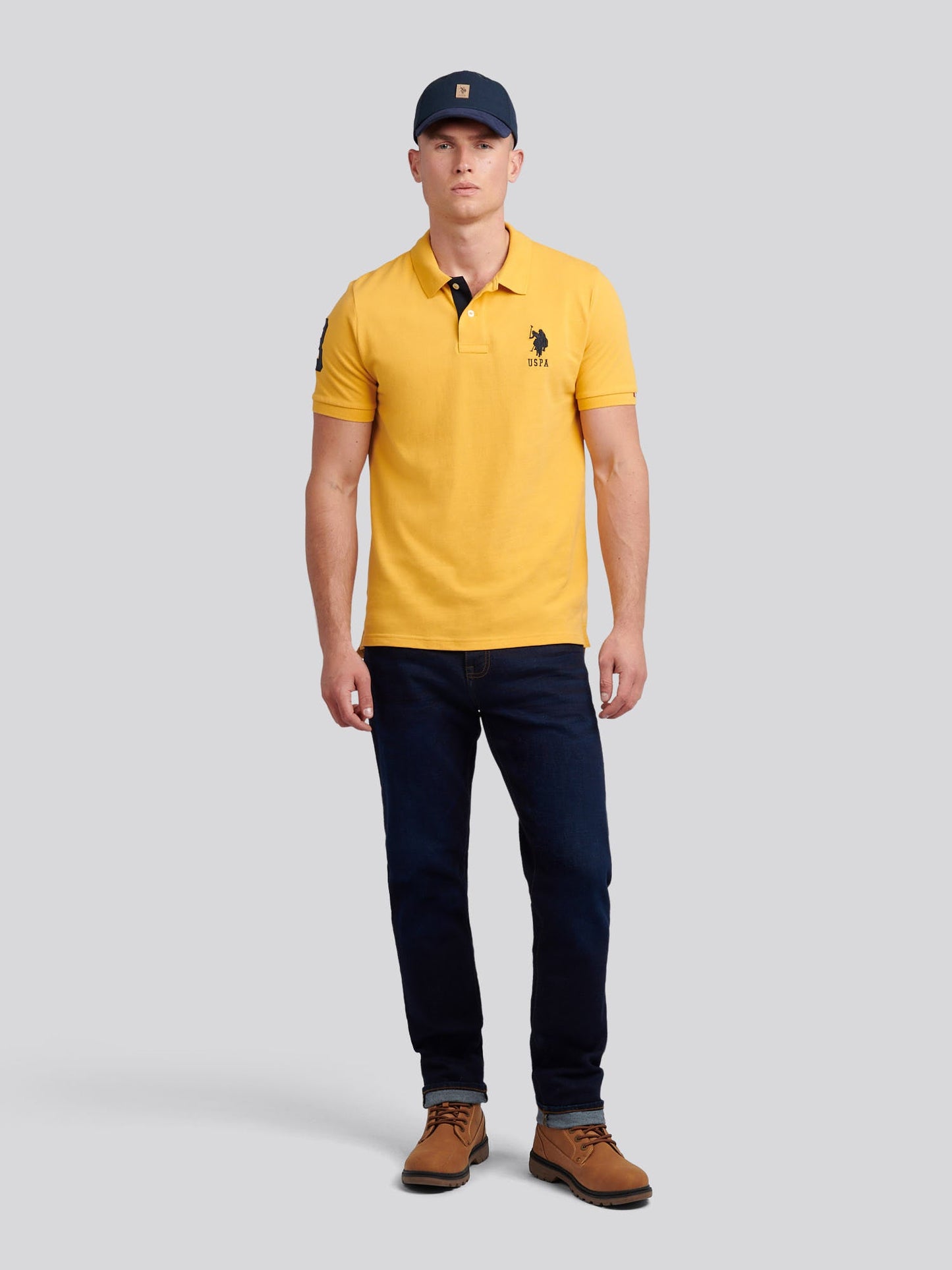 Mens Player 3 Polo Shirt Golden Apricot