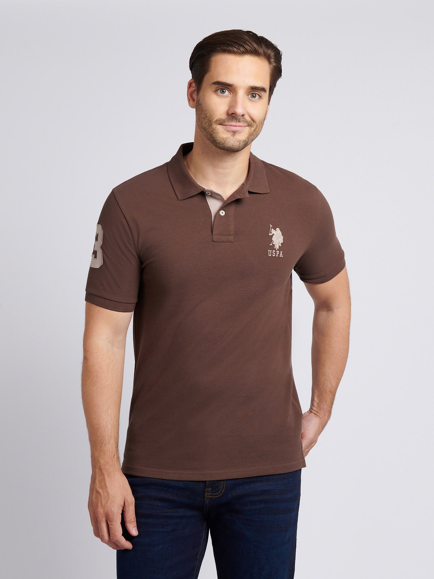 Mens Player 3 Polo Shirt Chocolate Martini