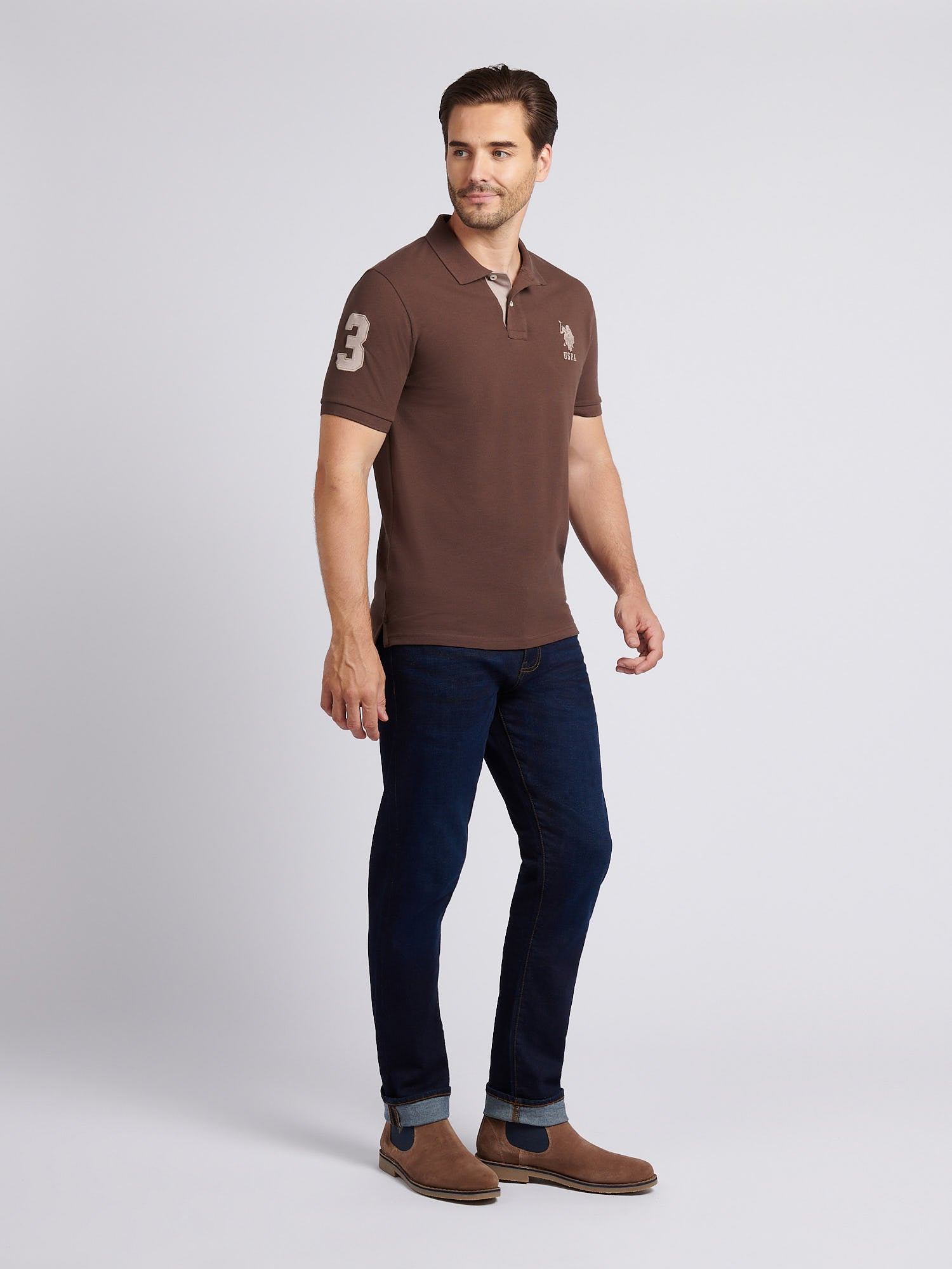 Mens Player 3 Polo Shirt Chocolate Martini
