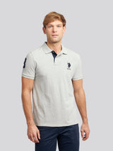 Mens Player 3 Polo Shirt Mid Grey Marl