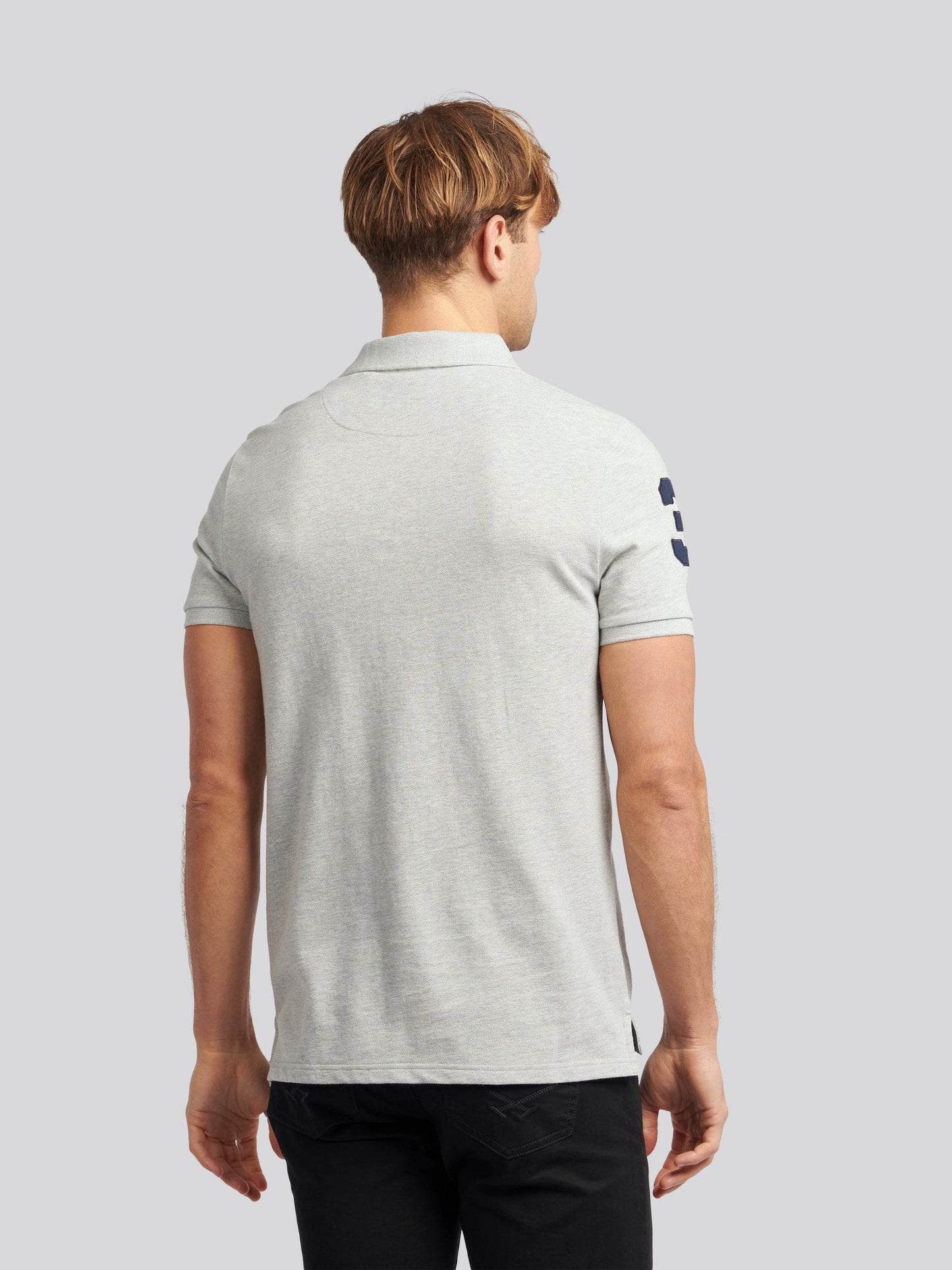 Mens Player 3 Polo Shirt Mid Grey Marl