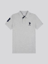 Mens Player 3 Polo Shirt Mid Grey Marl
