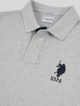 Mens Player 3 Polo Shirt Mid Grey Marl