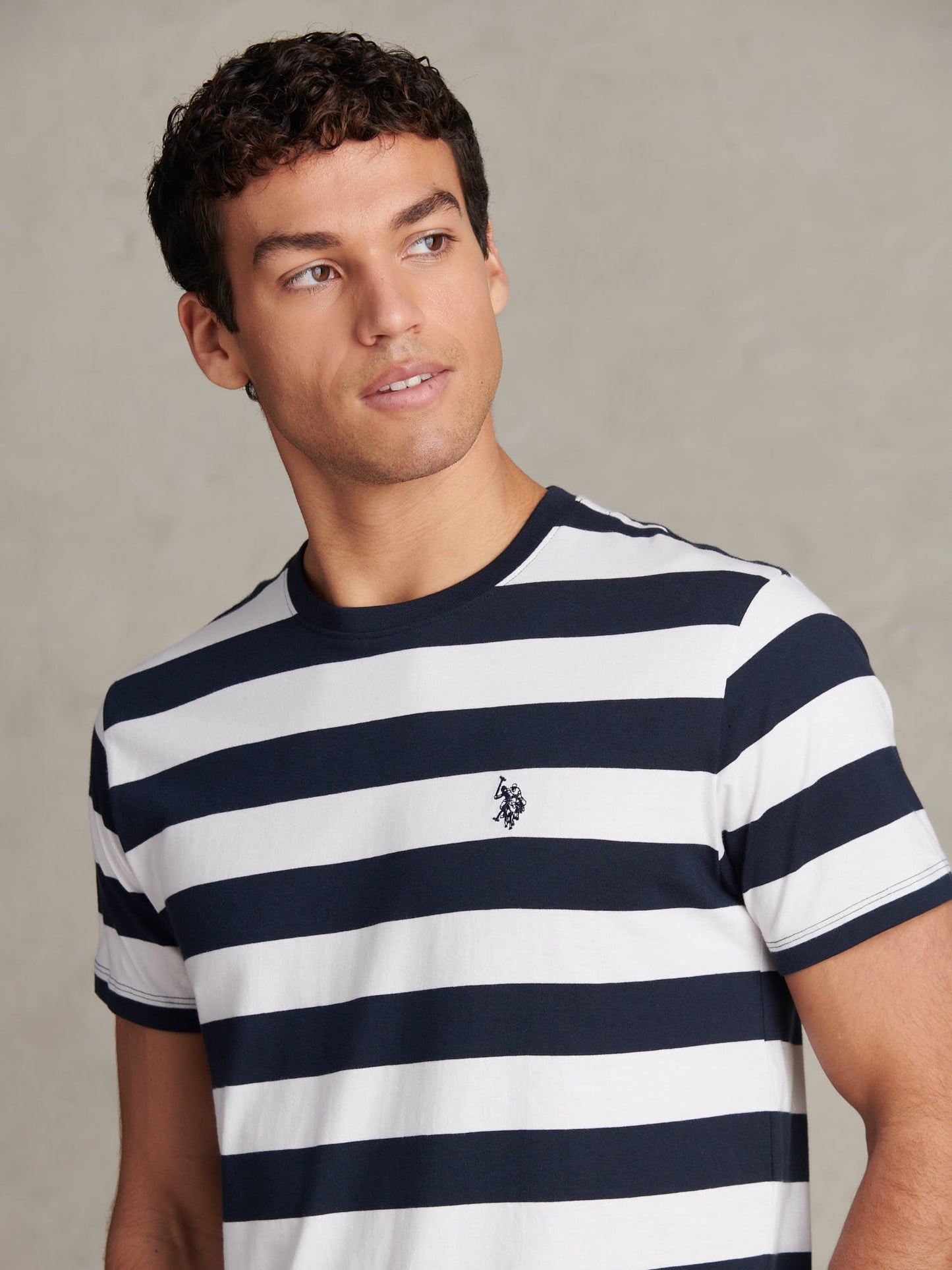 Mens Classic Stripe T-Shirt Dark Sapphire Navy