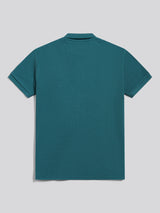 Mens Texture Terry Polo Shirt Mediterranea