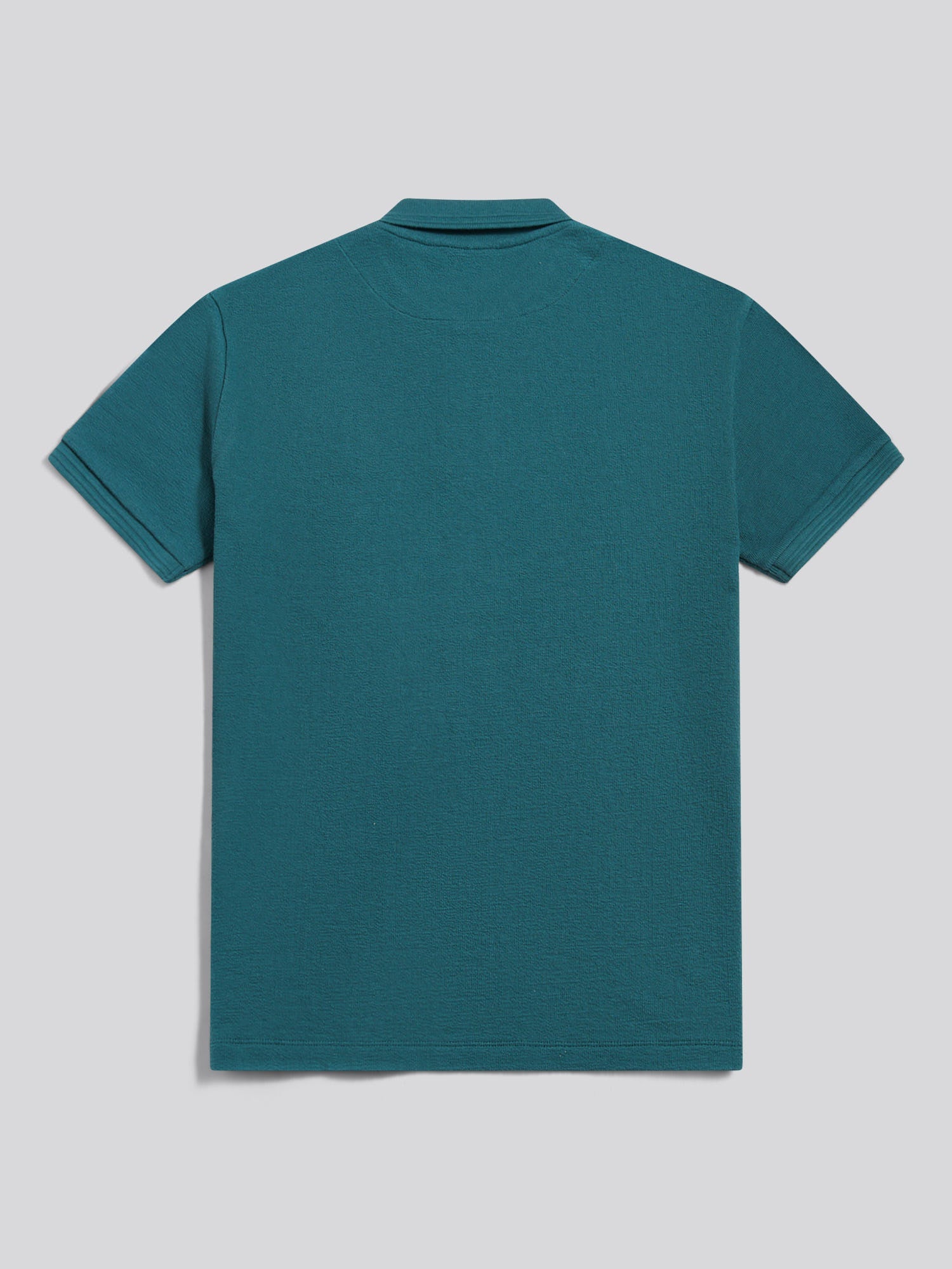 Mens Texture Terry Polo Shirt Mediterranea