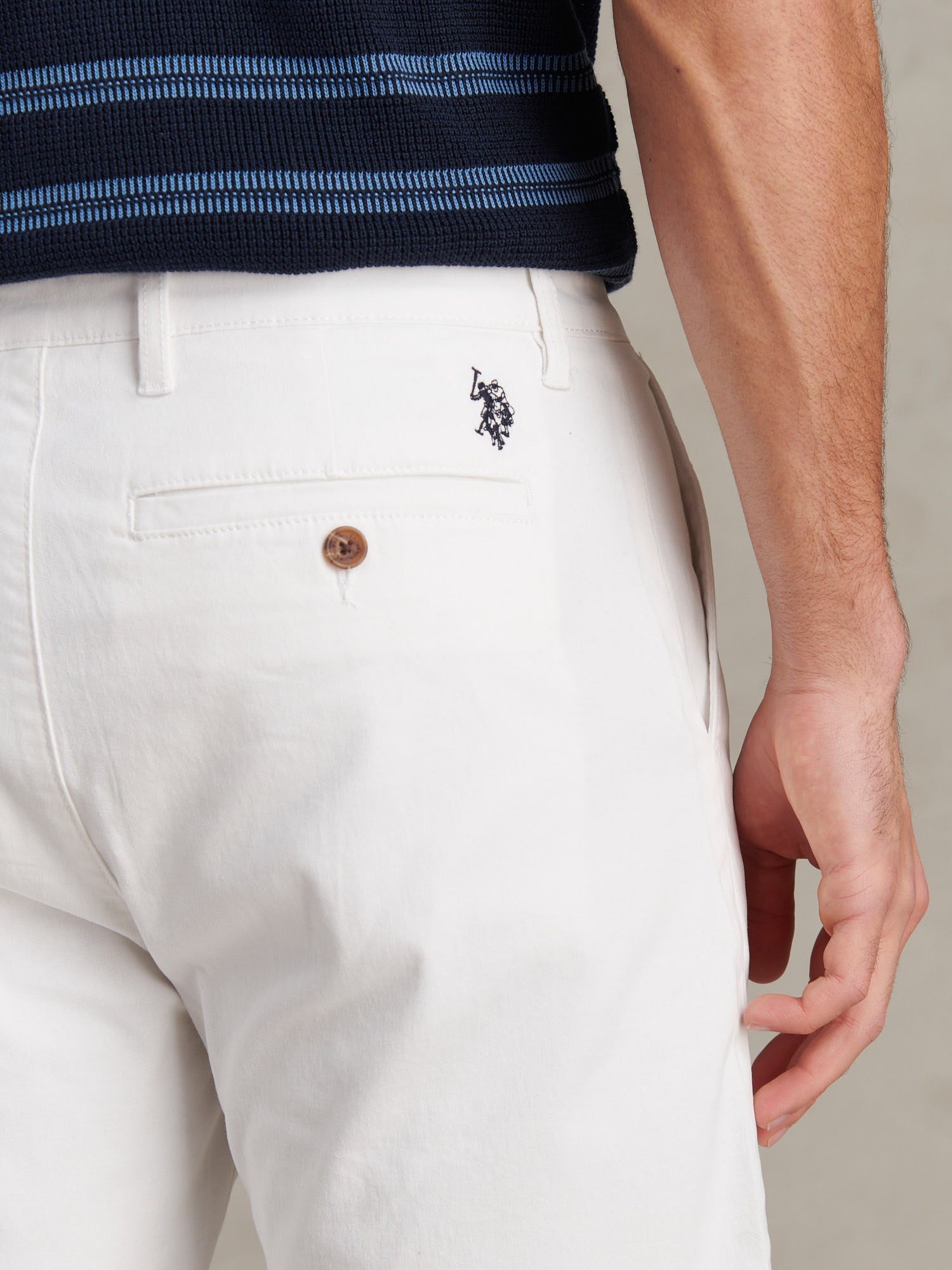 Mens Classic Chinos Shorts Bright White