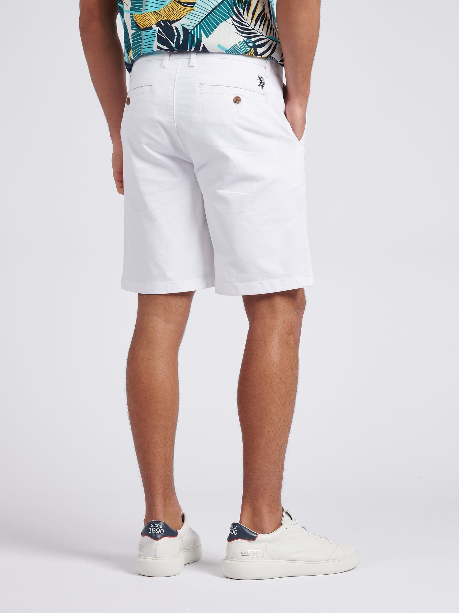 Mens Classic Chinos Shorts Bright White