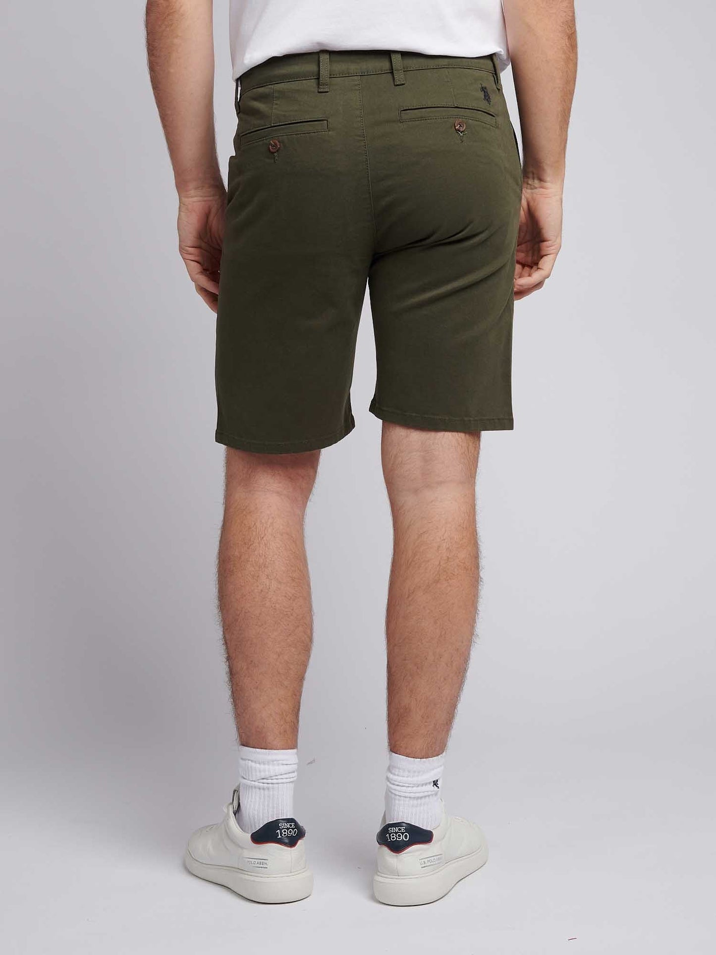 Mens Classic Chinos Shorts Forest Night