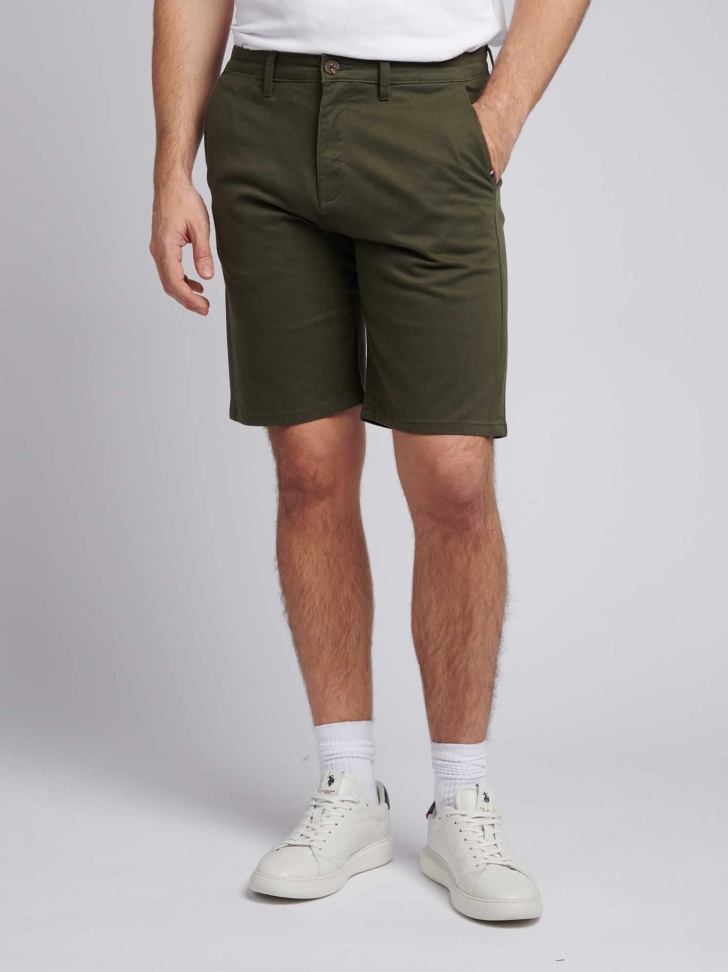 Mens Classic Chinos Shorts Forest Night