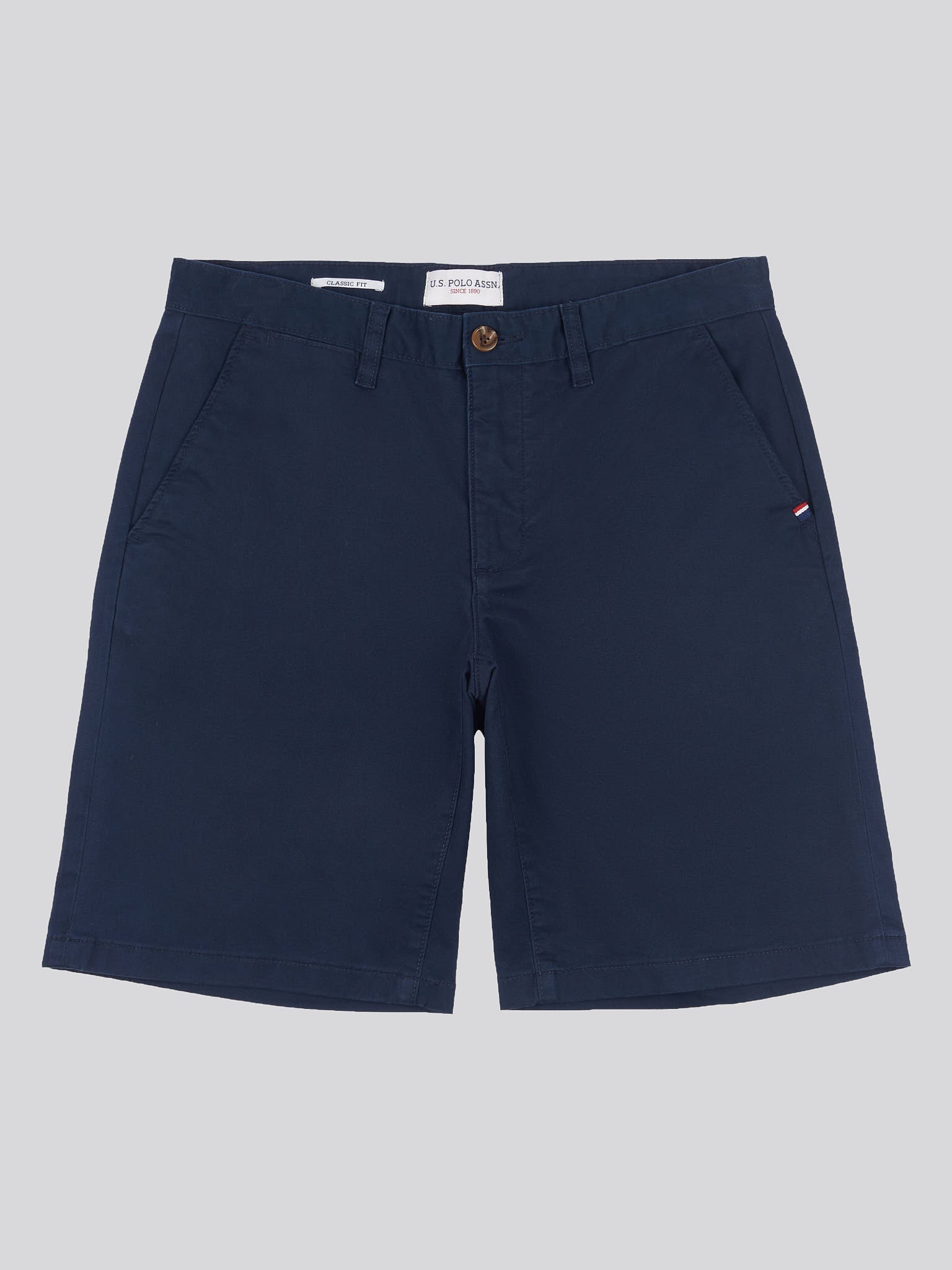 Mens Classic Chinos Shorts Dark Sapphire Navy / Haute Red DHM