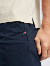 Mens Classic Chinos Shorts Dark Sapphire Navy / Haute Red DHM