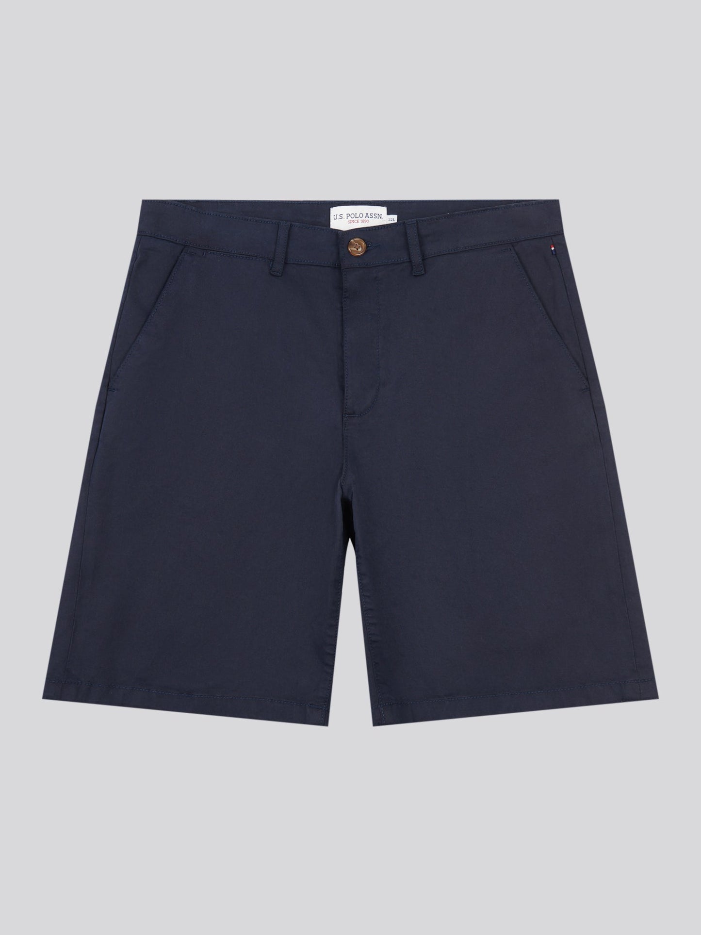 Mens Classic Chinos Shorts Dark Sapphire Navy / Haute Red DHM