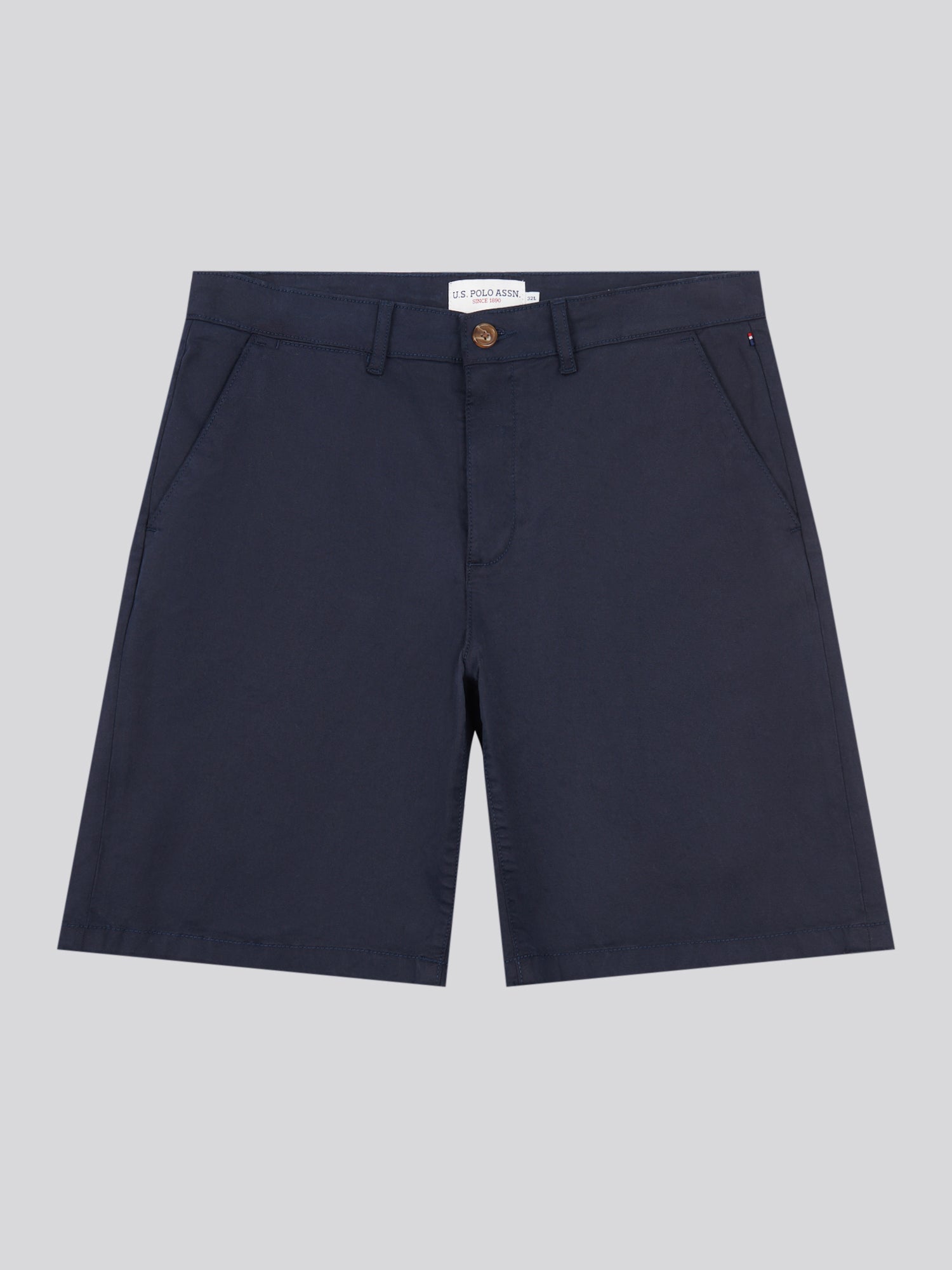 Mens Classic Chinos Shorts Dark Sapphire Navy / Haute Red DHM