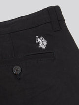 Mens Classic Chinos Shorts Black Bright White DHM