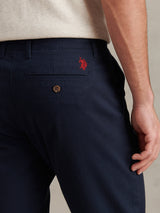 Mens Classic Chinos Dark Sapphire Navy / Haute Red DHM