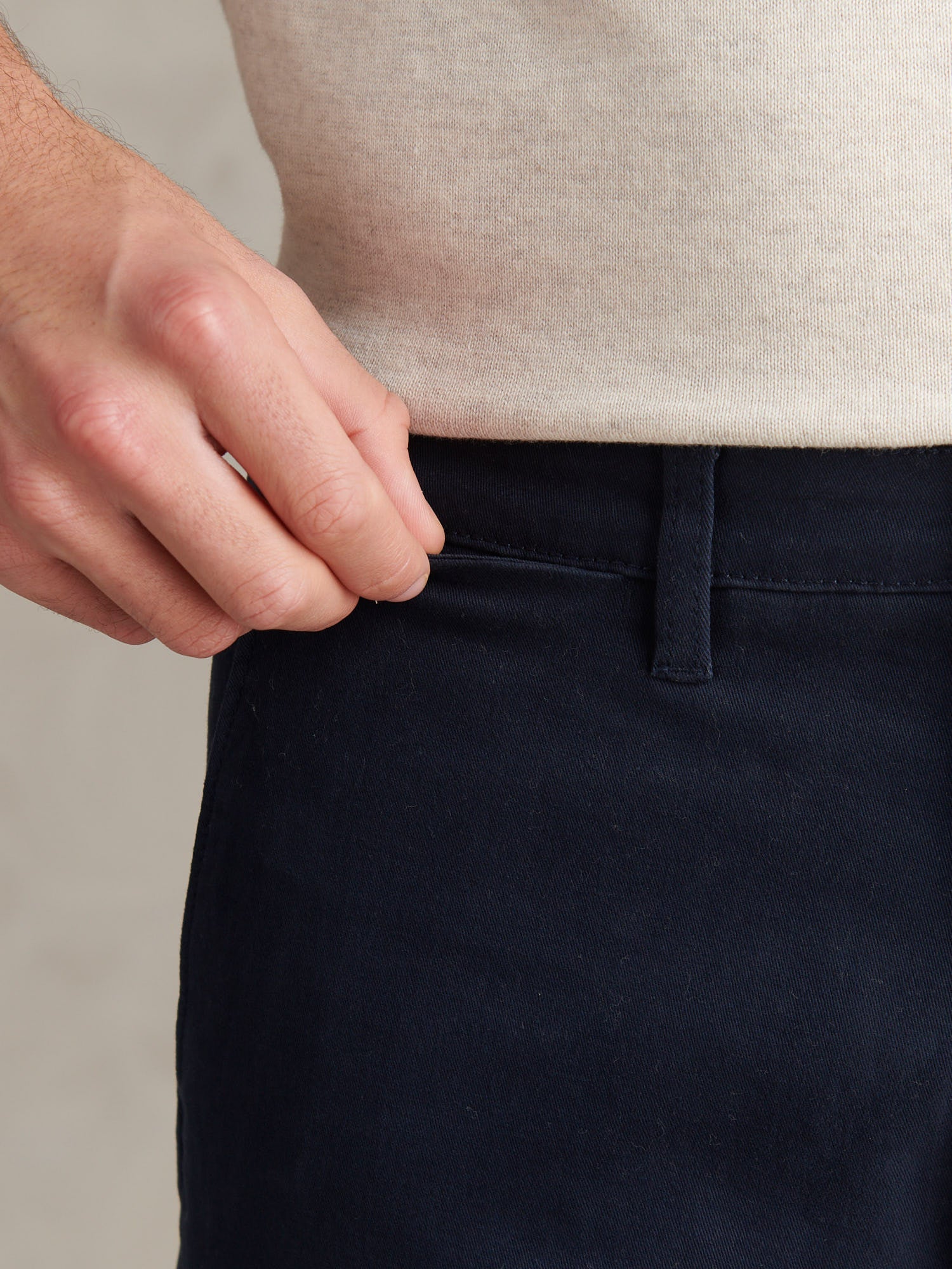 Mens Classic Chinos Dark Sapphire Navy / Haute Red DHM