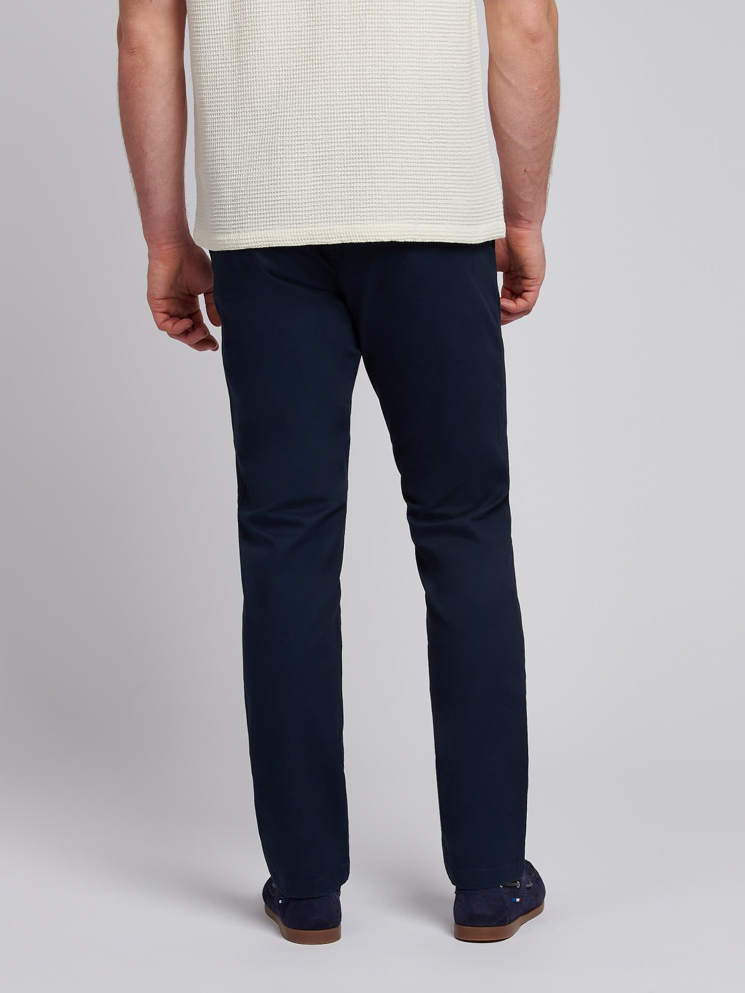 Mens Classic Chinos Dark Sapphire Navy / Haute Red DHM
