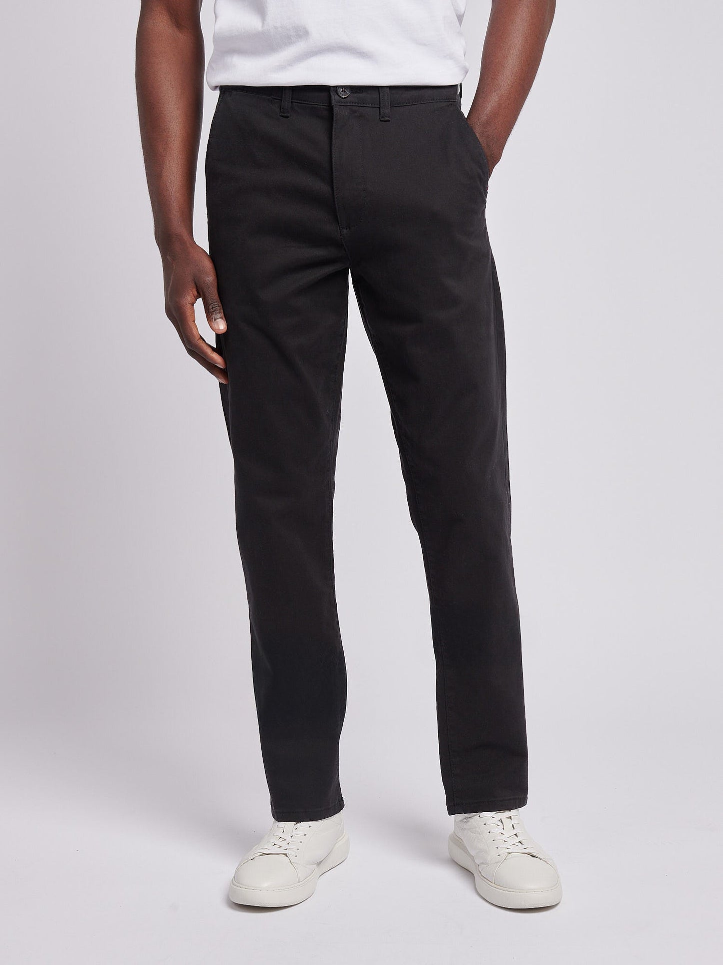 Mens Classic Chinos Black Bright White DHM