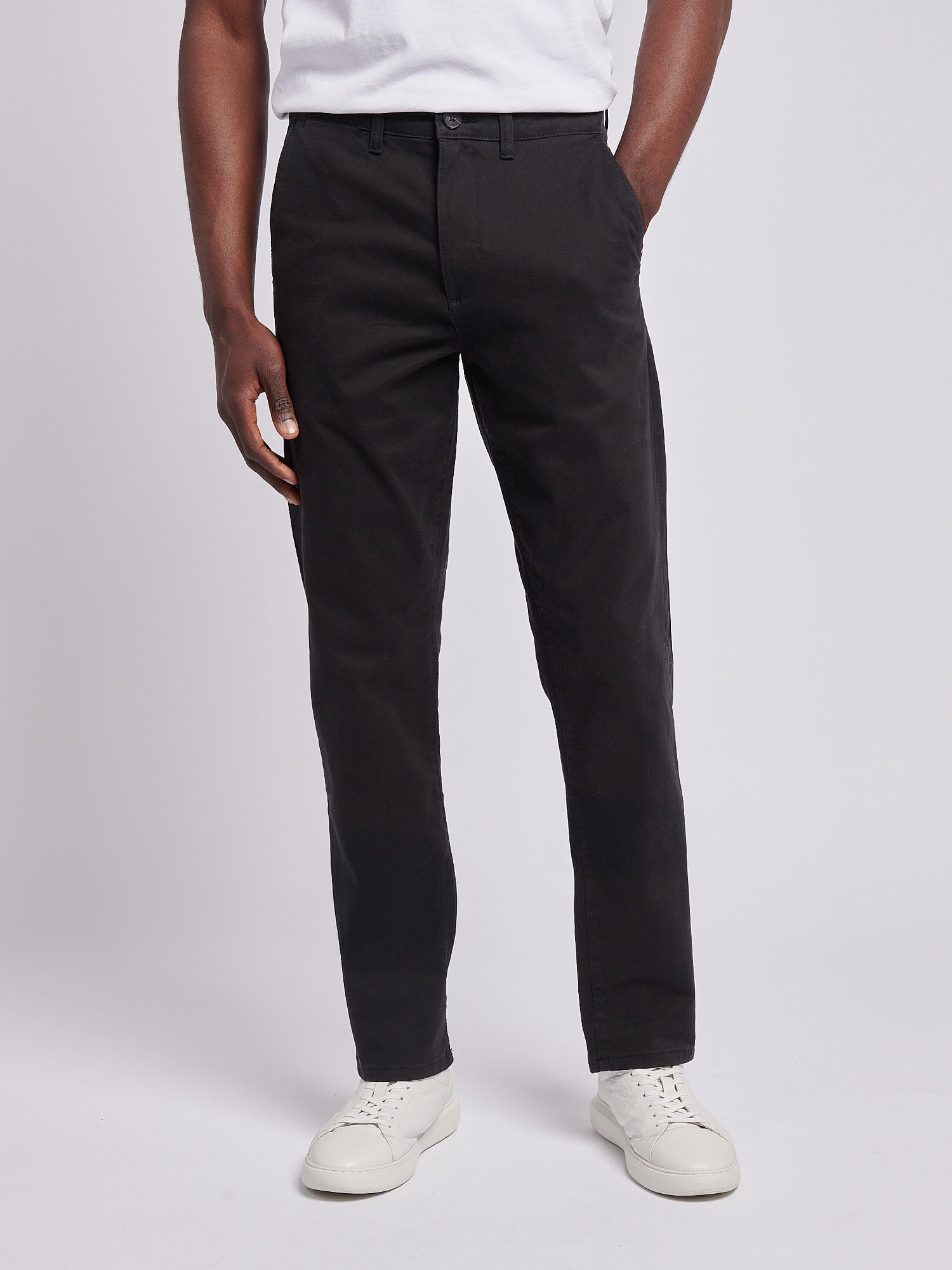 Mens Classic Chinos Black Bright White DHM