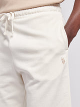 Mens Double Horsemen Sweat Shorts Whisper White