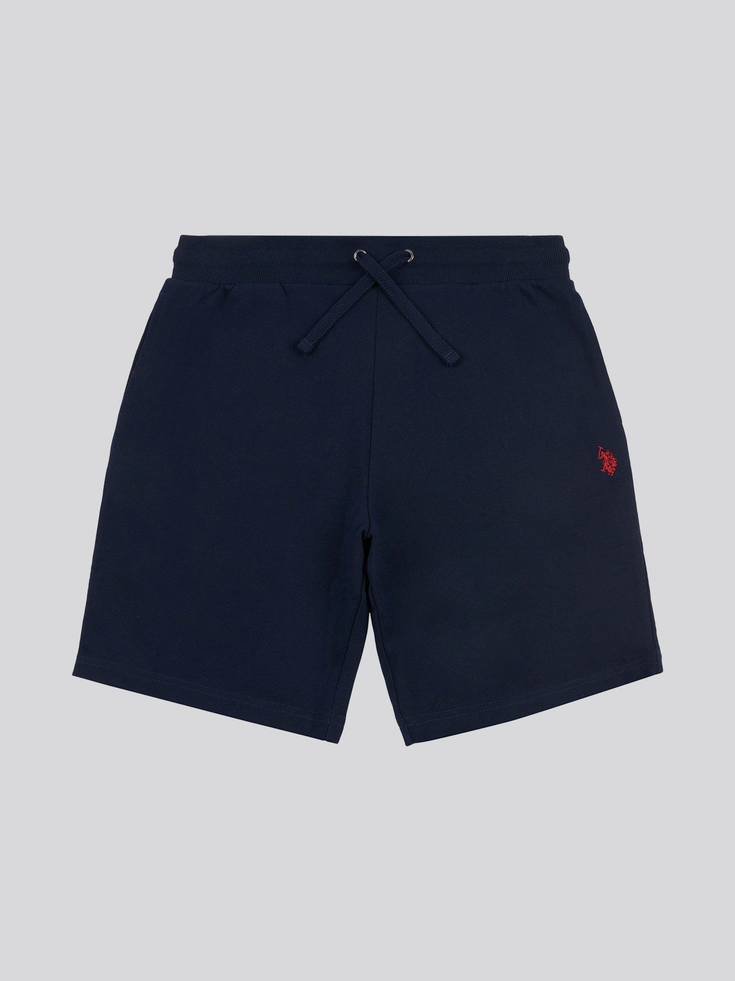 Mens Double Horsemen Sweat Shorts Dark Sapphire Navy / Haute Red DHM