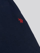 Mens Double Horsemen Sweat Shorts Dark Sapphire Navy / Haute Red DHM