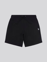 Mens Double Horsemen Sweat Shorts Black Bright White DHM
