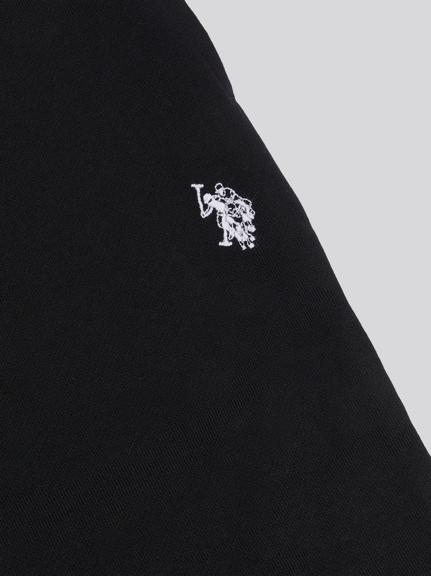Mens Double Horsemen Sweat Shorts Black Bright White DHM