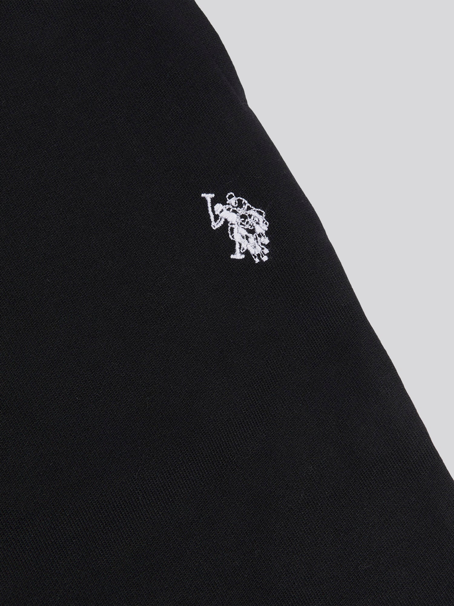 Mens Double Horsemen Sweat Shorts Black Bright White DHM