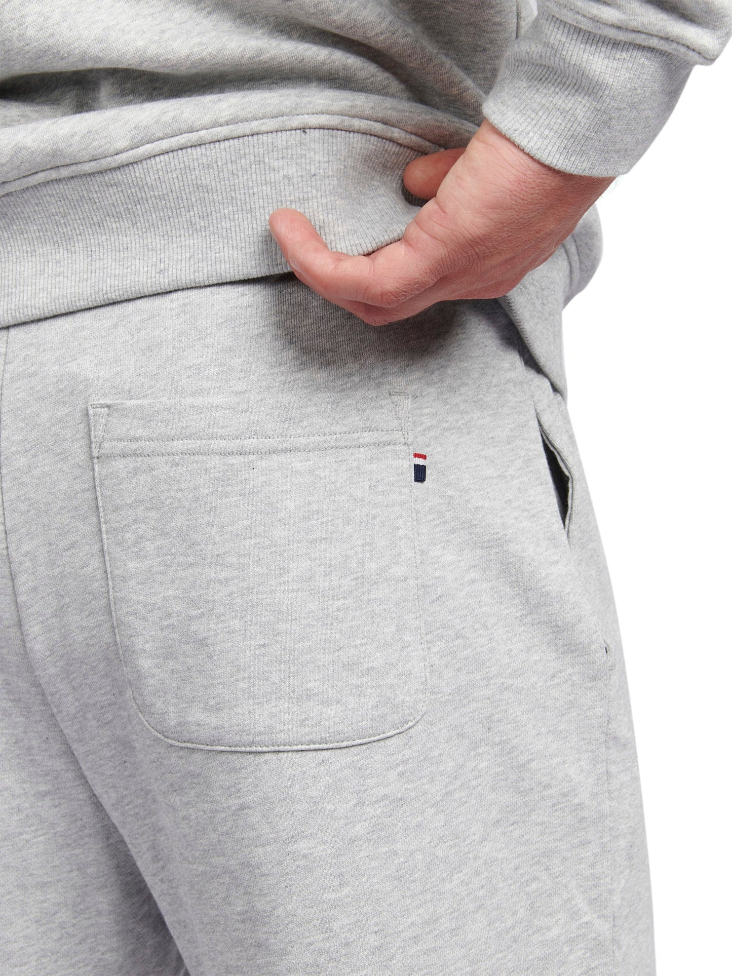 Mens Double Horsemen Sweat Shorts Mid Grey Marl