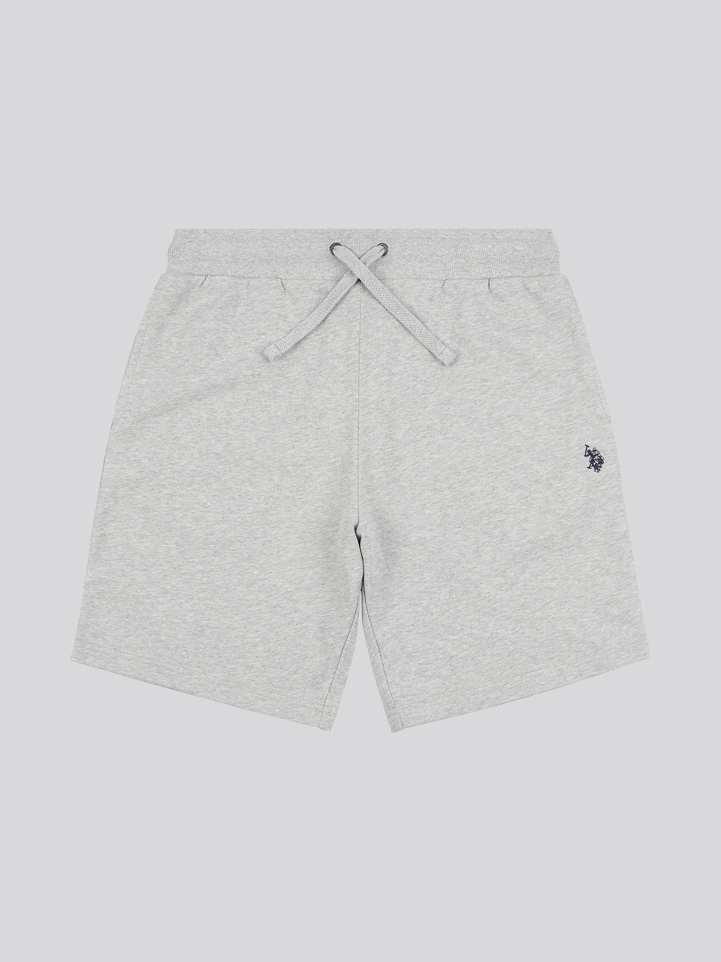 Mens Double Horsemen Sweat Shorts Mid Grey Marl