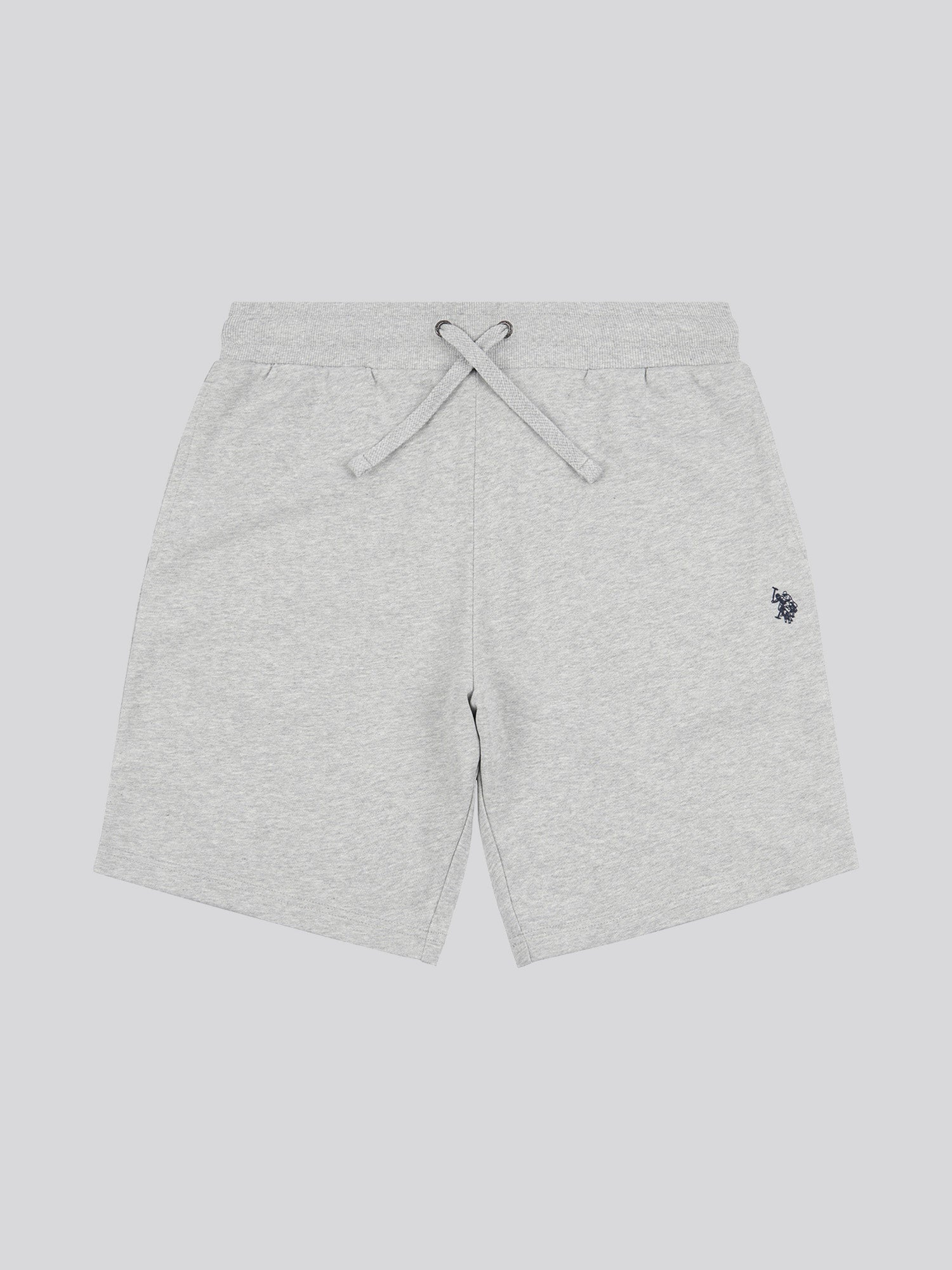 Mens Double Horsemen Sweat Shorts Mid Grey Marl
