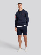 Mens Player 3 Sweat Shorts Dark Sapphire Navy / Haute Red DHM