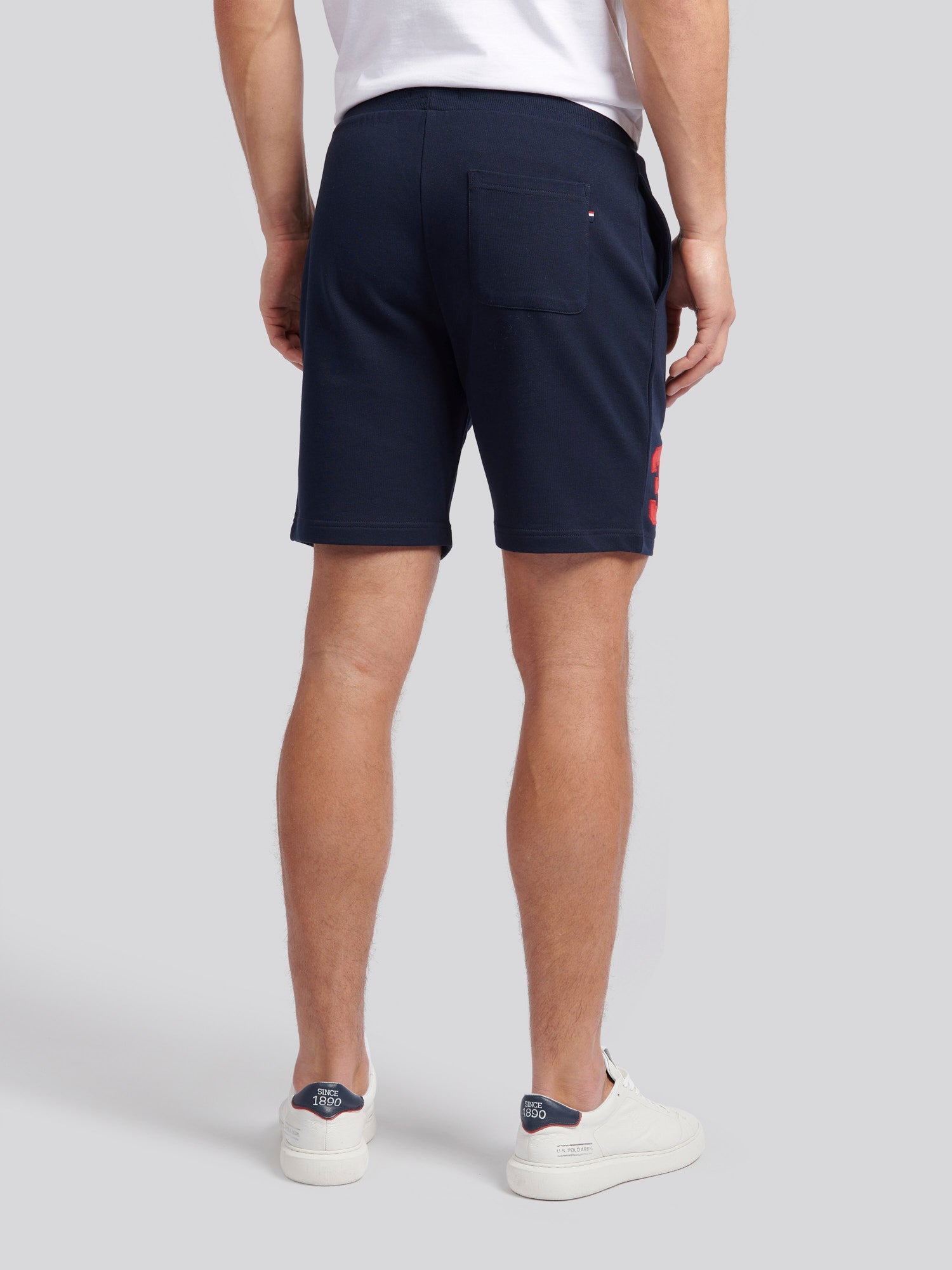 Mens Player 3 Sweat Shorts Dark Sapphire Navy / Haute Red DHM
