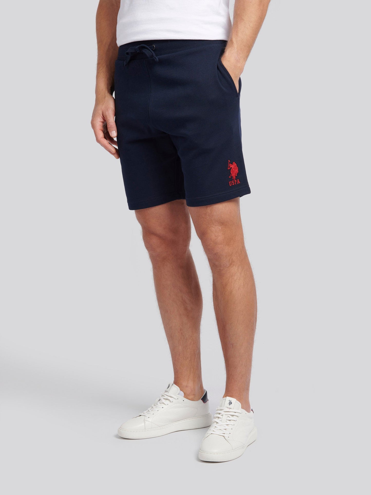 Mens Player 3 Sweat Shorts Dark Sapphire Navy / Haute Red DHM