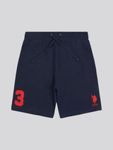 Mens Player 3 Sweat Shorts Dark Sapphire Navy / Haute Red DHM